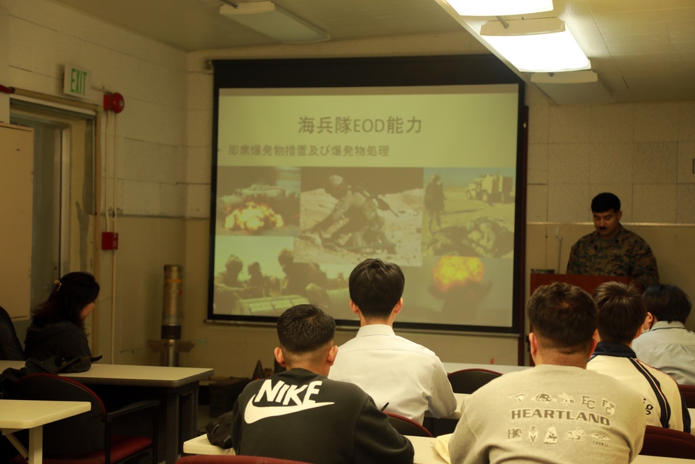 Chiba Institute of Science students visit Camp Foster EOD