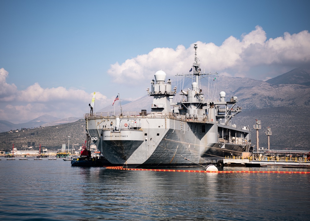 U.S. 6th Fleet embarks flagship USS Mount Whitney