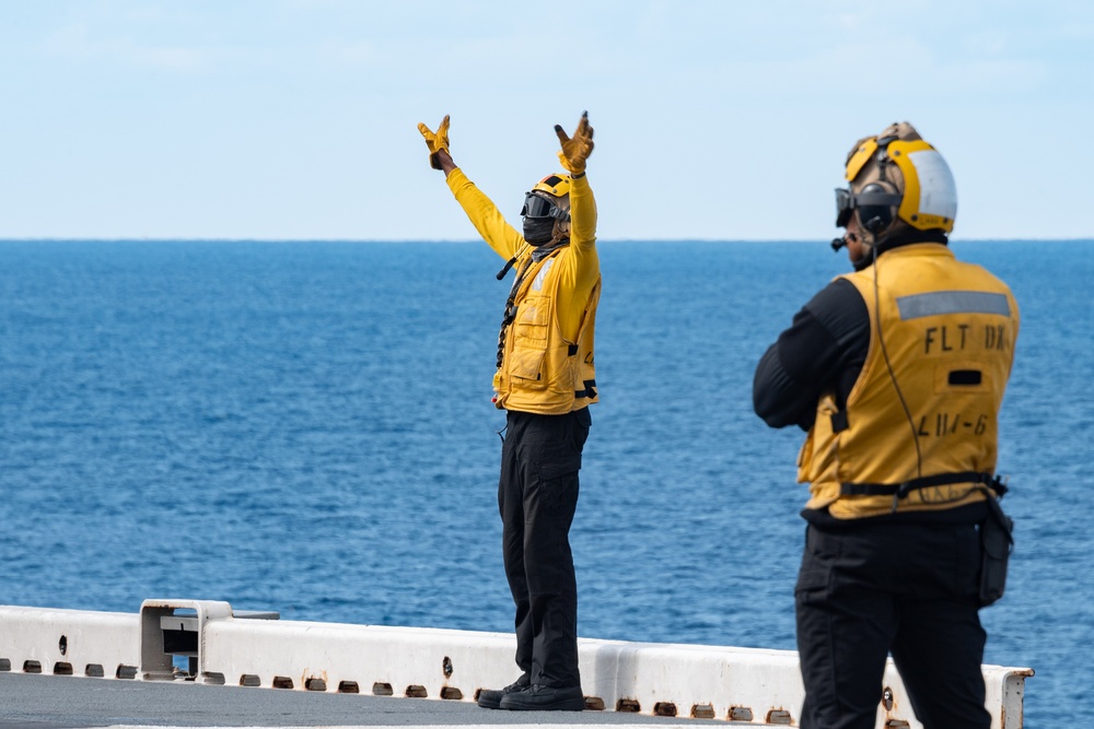 USs America (LHA 6) Conducts Flight Operations