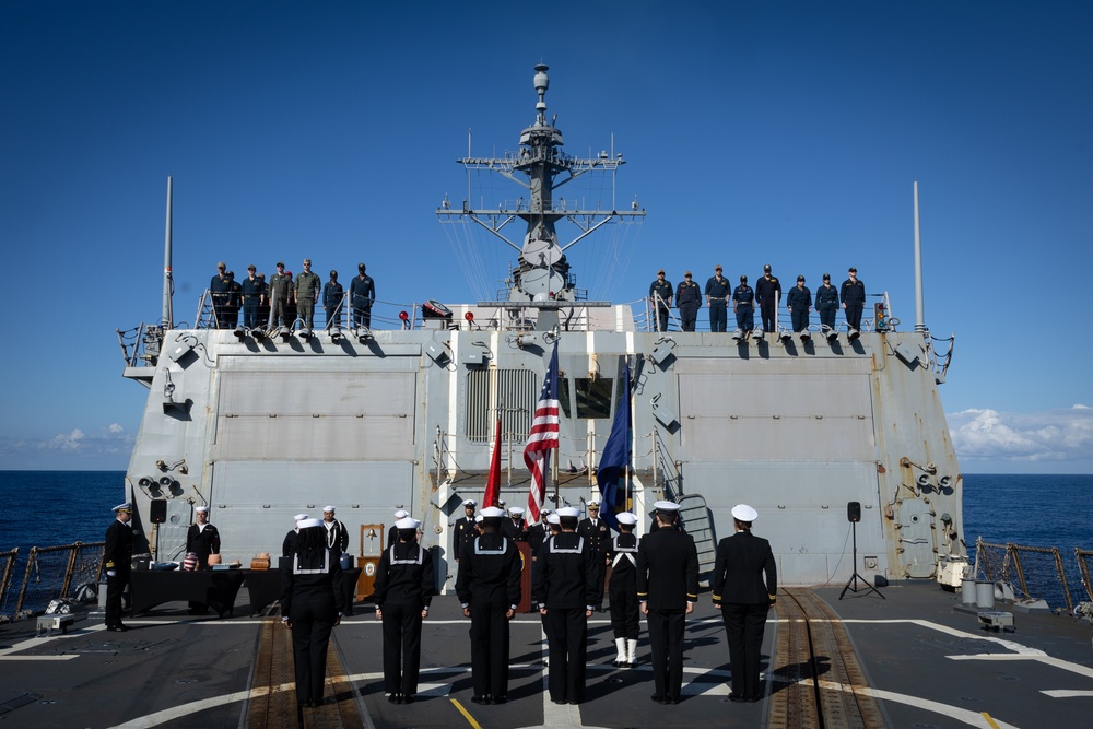 USS Oscar Austin (DDG 79) Holds Burial at Sea Ceremony
