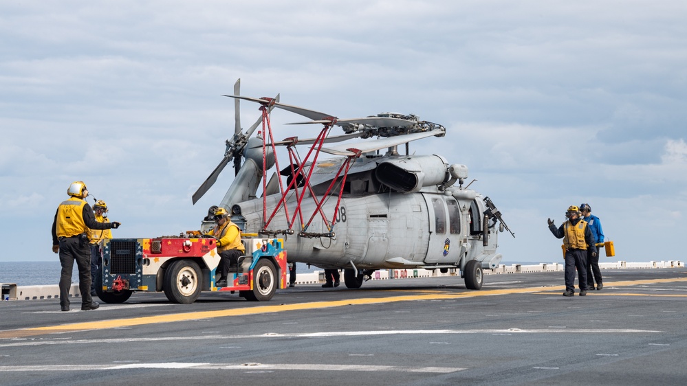 USs America (LHA 6) Conducts Flight Operations