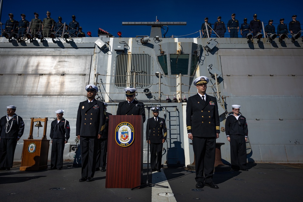 USS Oscar Austin (DDG 79) Holds Burial at Sea Ceremony