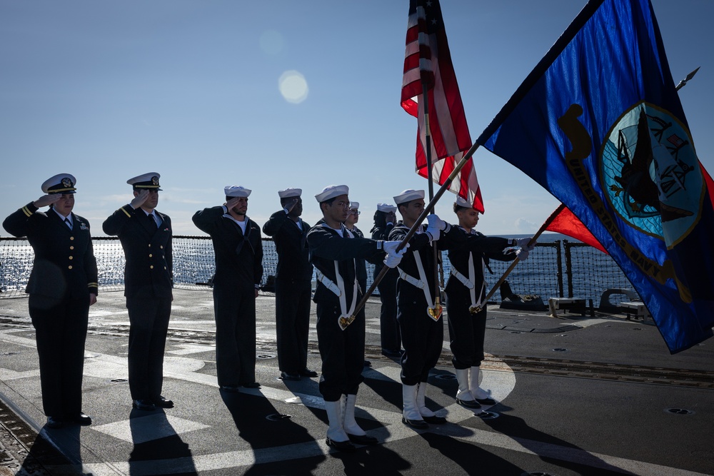 USS Oscar Austin (DDG 79) Holds Burial at Sea Ceremony