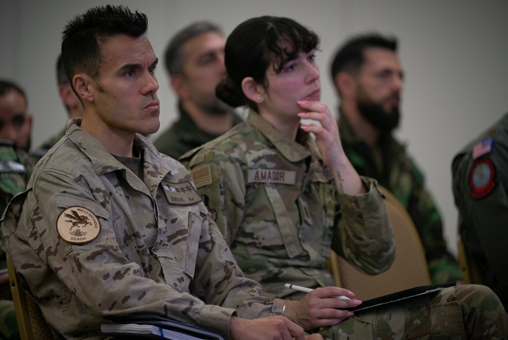 U.S., Spanish, Portuguese military personnel participate in expeditionary airfield damage repair training at Morón AB