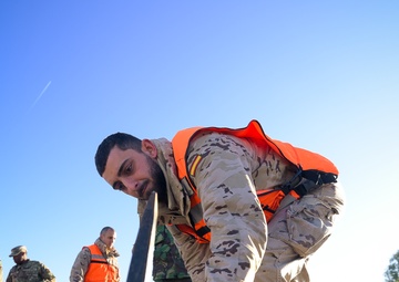 U.S., Spanish, Portuguese military personnel participate in expeditionary airfield damage repair training at Morón AB