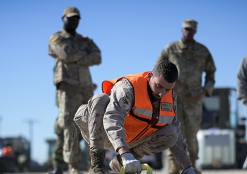 U.S., Spanish, Portuguese military personnel participate in expeditionary airfield damage repair training at Morón AB