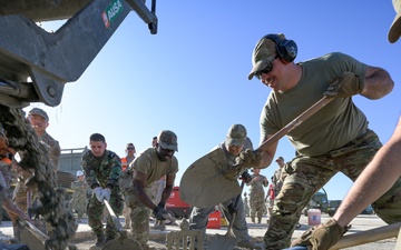 U.S., Spanish, Portuguese military personnel participate in expeditionary airfield damage repair training at Morón AB