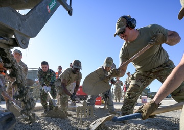 U.S., Spanish, Portuguese military personnel participate in expeditionary airfield damage repair training at Morón AB