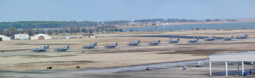 1st Fighter Wing Demonstrates Strength and Readiness in Elephant Walk