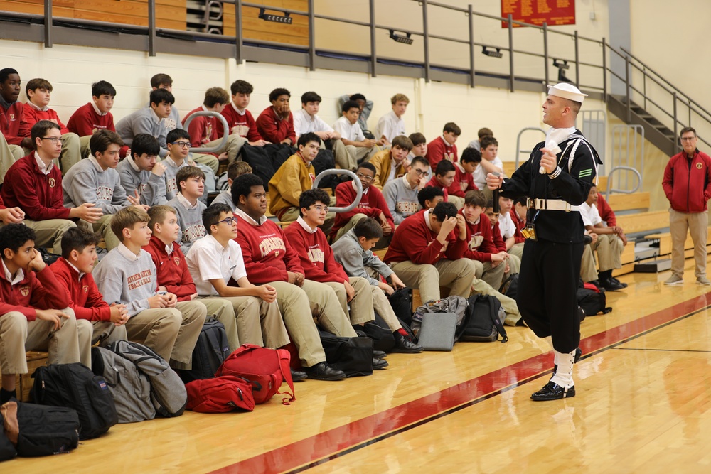 Joint Armed Forces Color Guard Visits New Orleans Schools