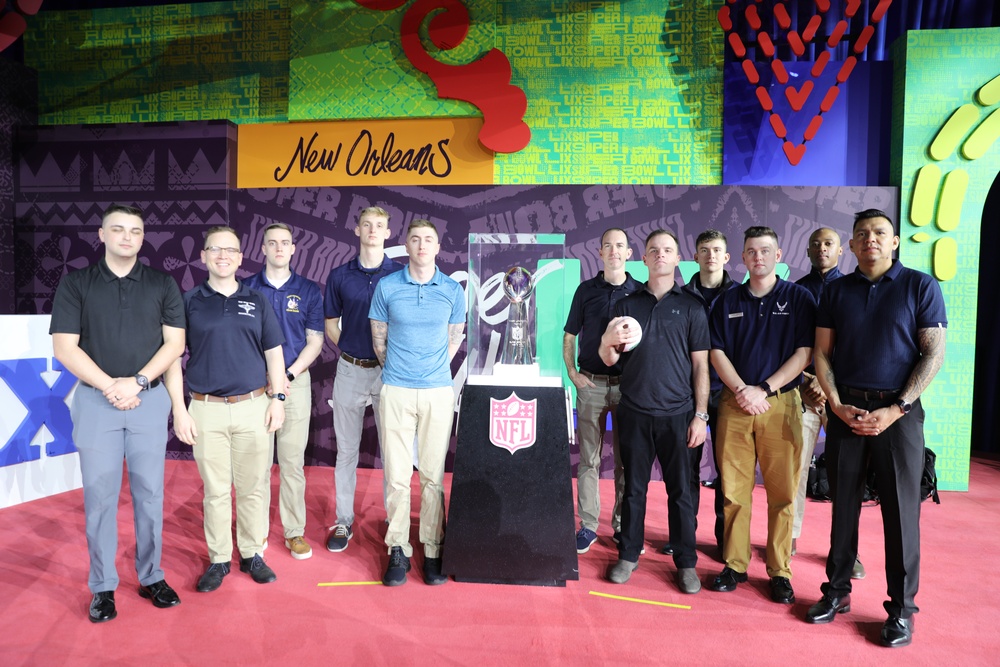 Joint Armed Forces Color Guard Visits NFL Experience