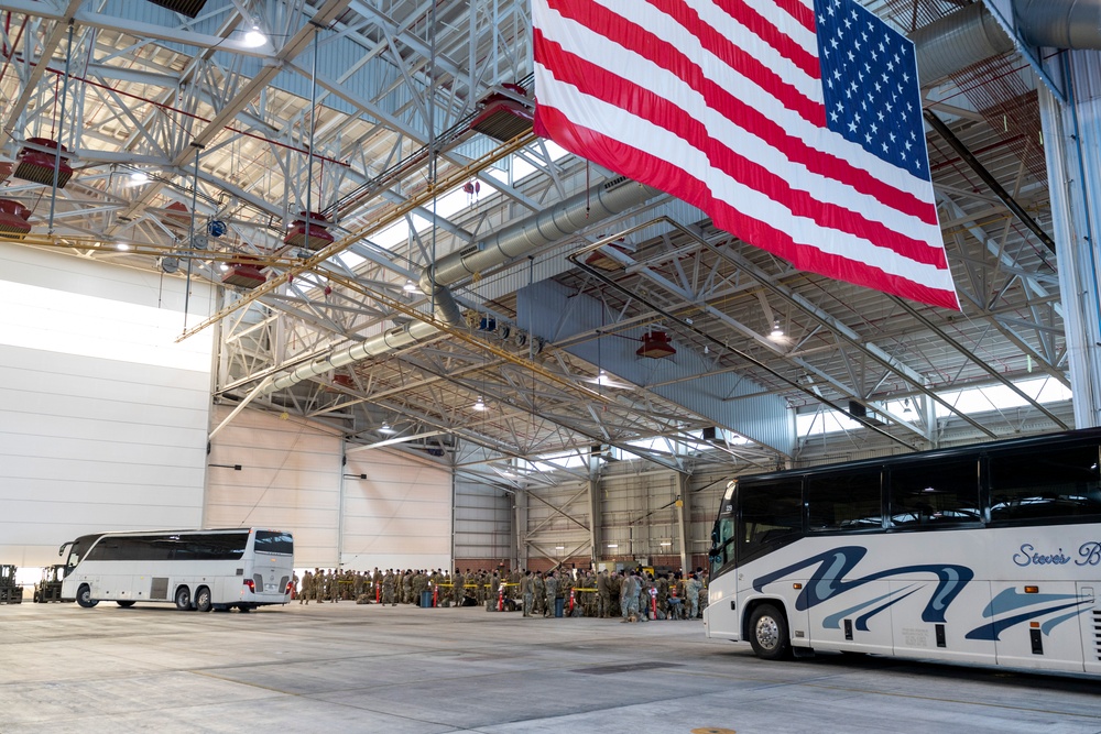 167th Air Transportation Function processes passengers and cargo for flight home