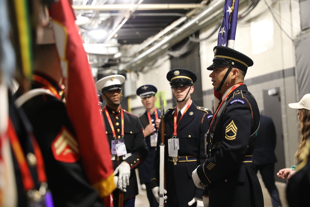 Joint Armed Forces Color Guard at Super Bowl LIX