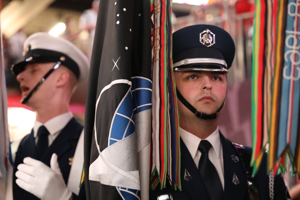 Joint Armed Forces Color Guard Presents the Colors at Super Bowl LIX