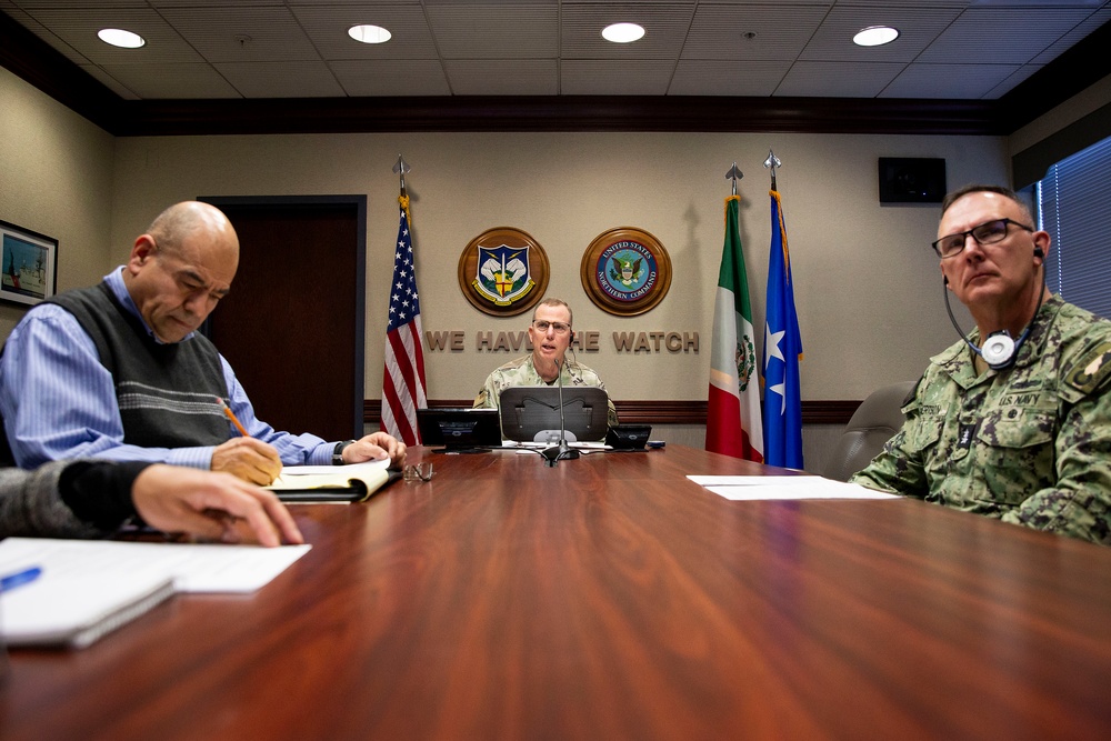 USNORTHCOM Commander speaks with Mexico's Secretariat of National Defense (Defensa)