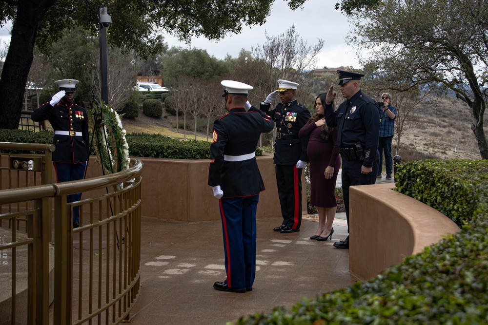 Marines Participate in Annual President Ronald Reagan Wreath Laying Ceremony