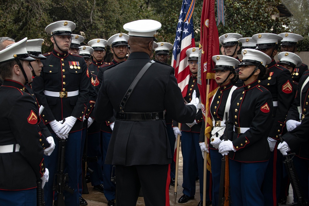 Marines Participate in Annual President Ronald Reagan Wreath Laying Ceremony