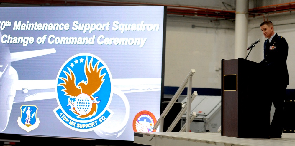 New Air Guard Maintenance Support Squadron conducts first change of command ceremony