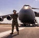 Marines and Airmen train together with a C-5 Super Galaxy