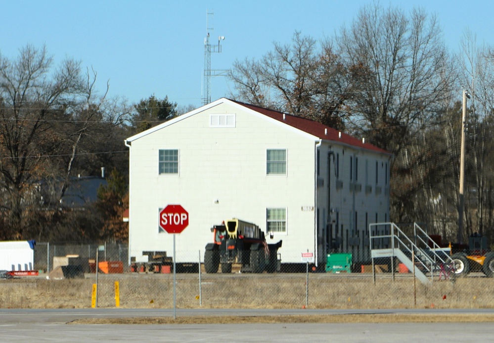 Contractors prepare second World War II-era barracks to be moved at Fort McCoy