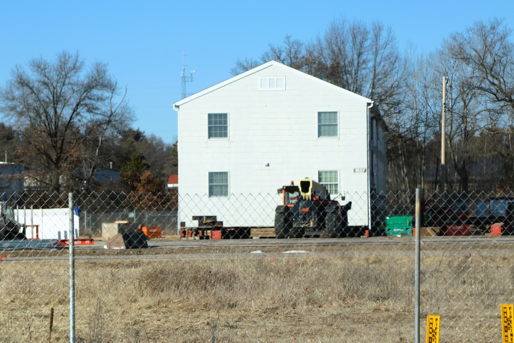 Contractors prepare second World War II-era barracks to be moved at Fort McCoy