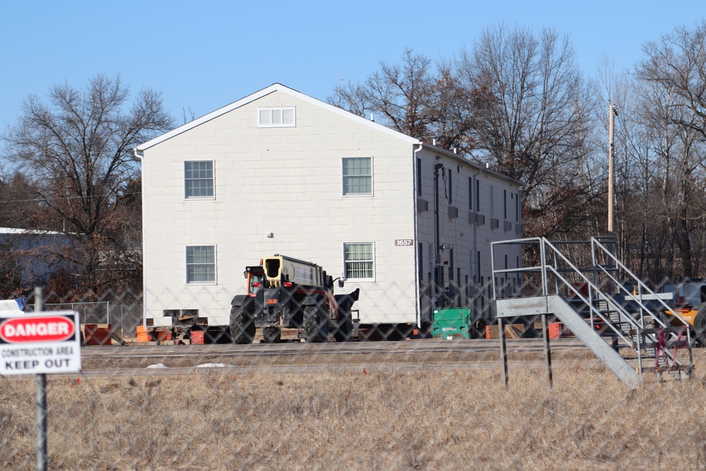 Contractors prepare second World War II-era barracks to be moved at Fort McCoy