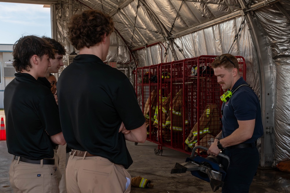 Bay County Junior Leadership Bay visit Tyndall AFB