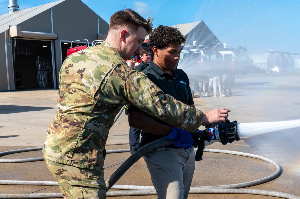 Bay County Junior Leadership Bay visit Tyndall AFB