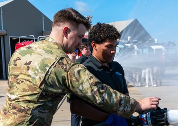 Bay County Junior Leadership Bay visit Tyndall AFB