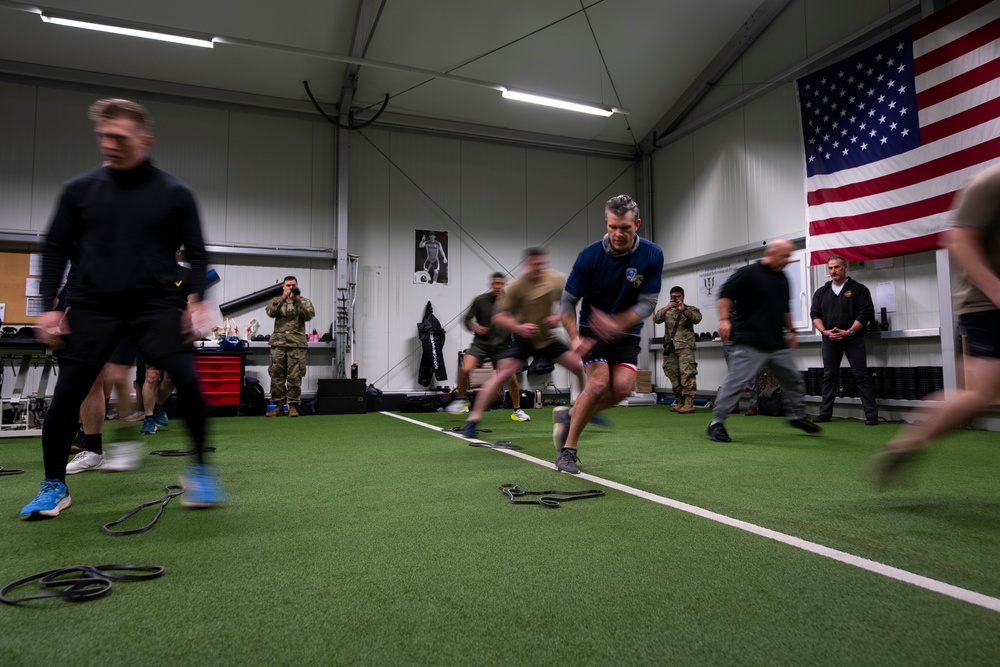 SD Participates in Morning PT with Troops, Visits USEUCOM, Visits USAFRICOM