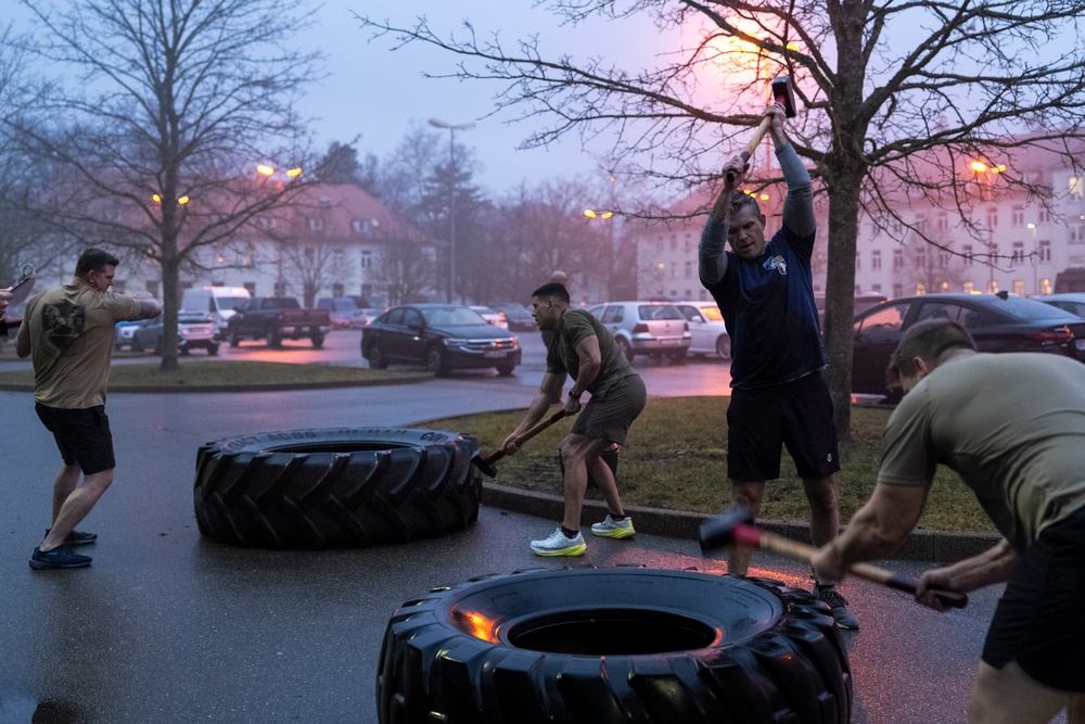 SD Participates in Morning PT with Troops, Visits USEUCOM, Visits USAFRICOM