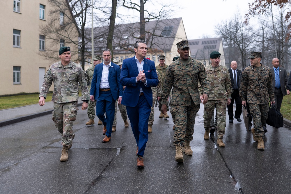 SD Participates in Morning PT with Troops, Visits USEUCOM, Visits USAFRICOM