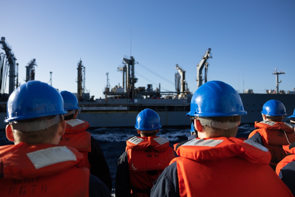 USS Oscar Austin (DDG 79) Replenishment-At-Sea (RAS) with USNS Laramie (T-AO 203)