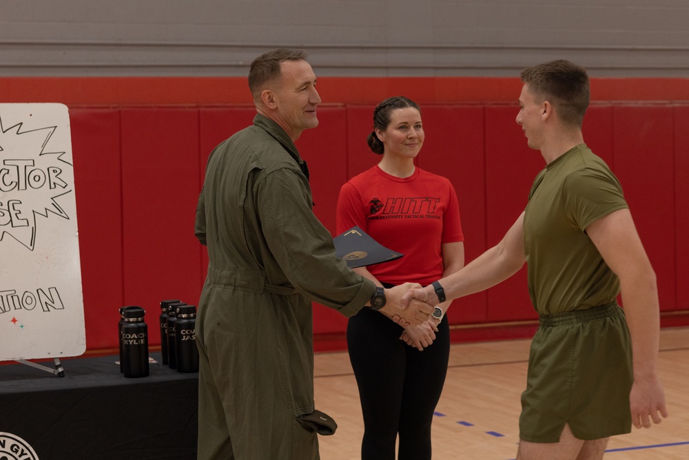 Col. Jared K. Stone awards HITT Instructor Course students