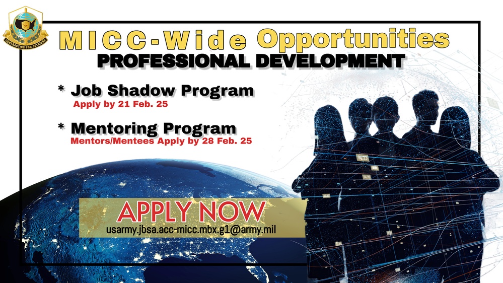 Applications open for MICC job shadowing and mentoring programs