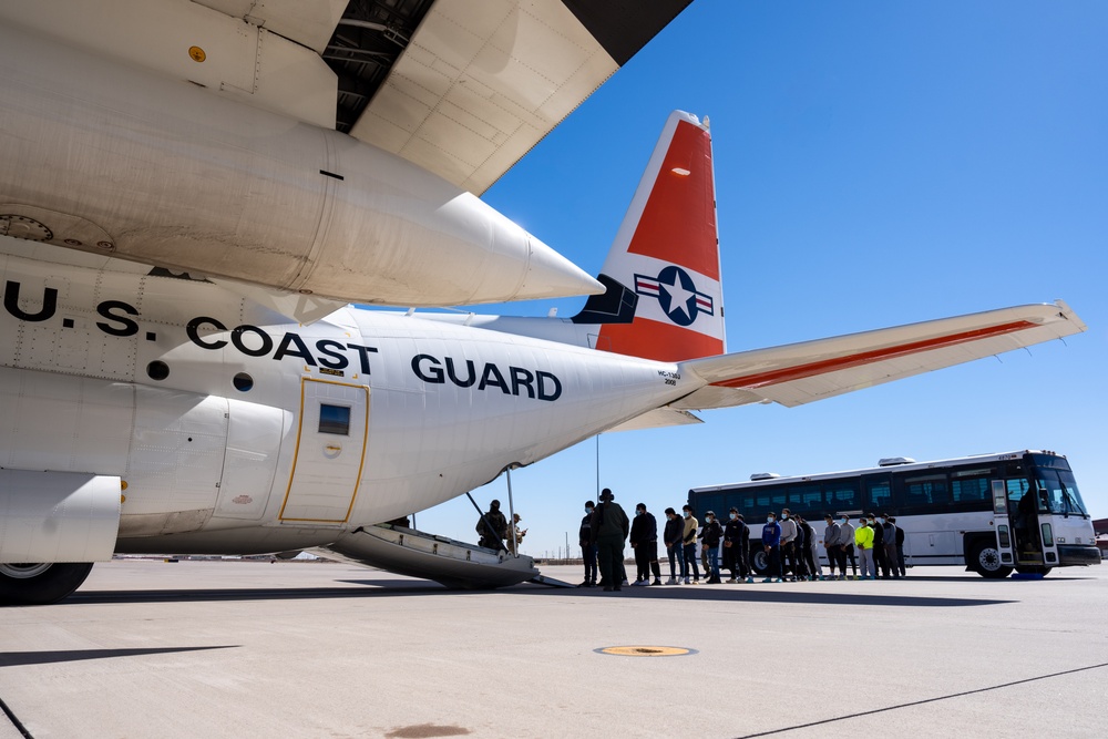 Coast Guard conducts alien expulsion flight operations between California and Texas