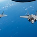 U.S. Air Force KC-135 refuels two F-35As