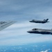 U.S. Air Force KC-135 refuels two F-35As