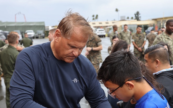 Legends and Heroes Unite: National Football League Hall of Famers and Cheerleaders join forces with Marines at MCBH