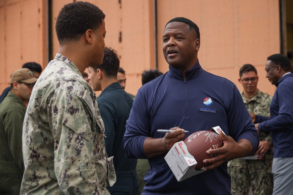 Legends and Heroes Unite: National Football League Hall of Famers and Cheerleaders join forces with Marines at MCBH