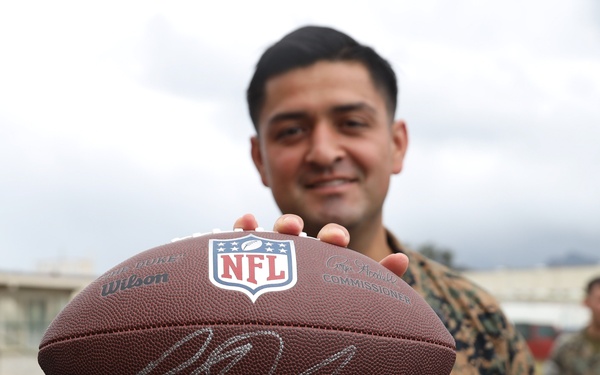 Legends and Heroes Unite: National Football League Hall of Famers and Cheerleaders join forces with Marines at MCBH