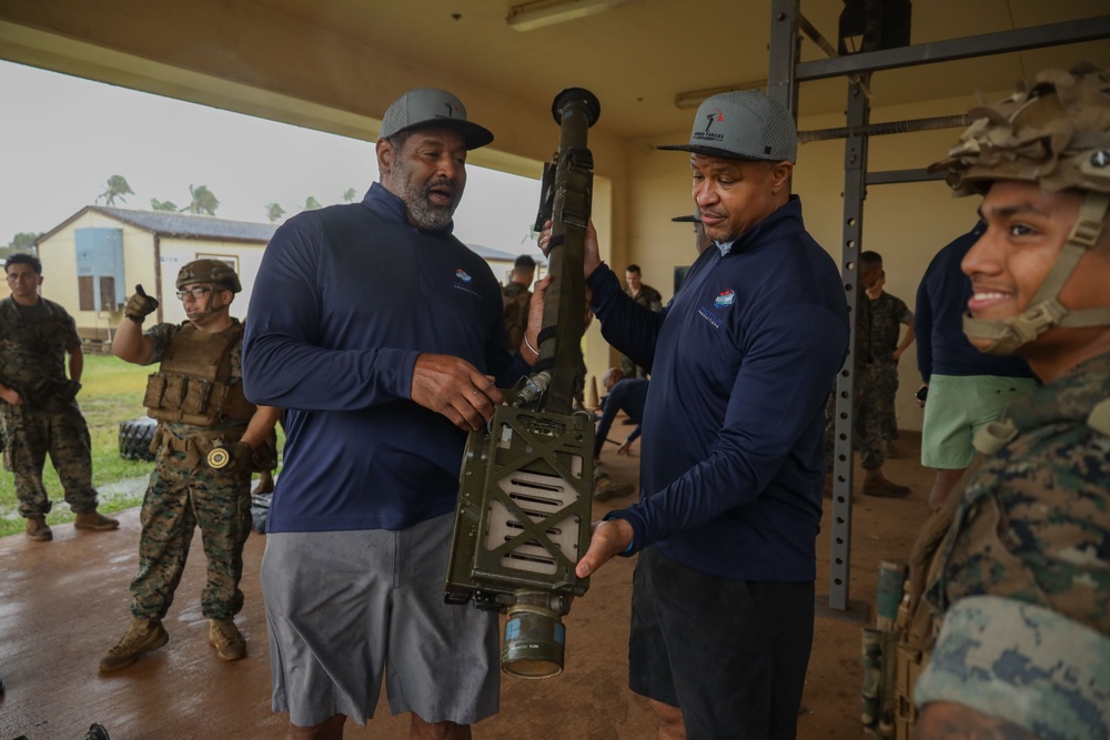 Legends and Heroes Unite: National Football League Hall of Famers and Cheerleaders join forces with Marines at MCBH