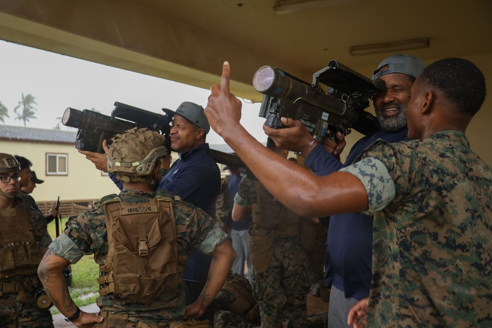 Legends and Heroes Unite: National Football League Hall of Famers and Cheerleaders join forces with Marines at MCBH