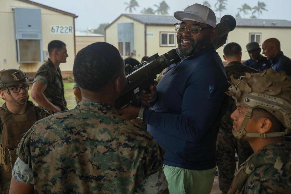 Legends and Heroes Unite: National Football League Hall of Famers and Cheerleaders join forces with Marines at MCBH