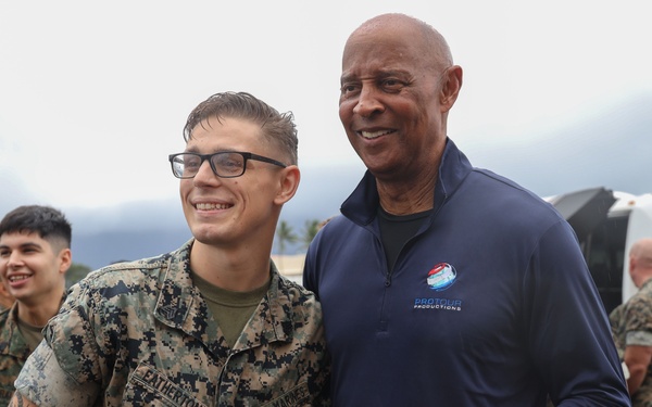 Legends and Heroes Unite: National Football League Hall of Famers and Cheerleaders join forces with Marines at MCBH