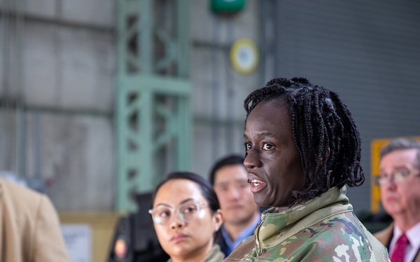 Air Force leaders from the 8th Logistics Readiness Squadron (8th LRS) at Kunsan Air Force Base visited the Directorate for Maintenance of the U.S. Army Materiel Support Command - Korea on Feb. 11.