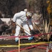 U.S. Army Corps of Engineers clears debris from a house in Altadena