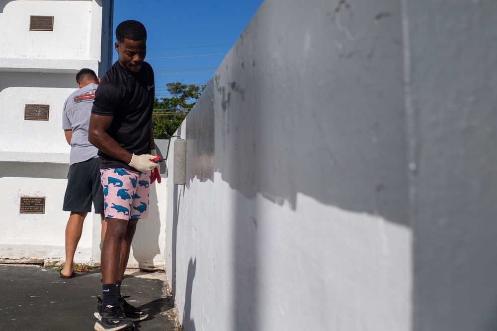 Marines and Sailors help revitalize Guam Veterans Cemetery