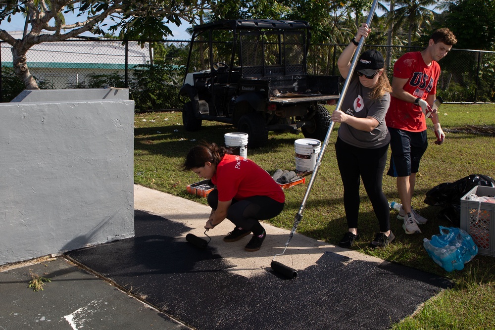 Marines and Sailors help revitalize Guam Veterans Cemetery