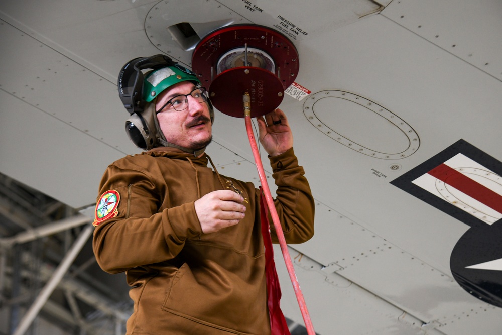 VP-26 Sailors Perform Routine Maintenance on P-8A Poseidon